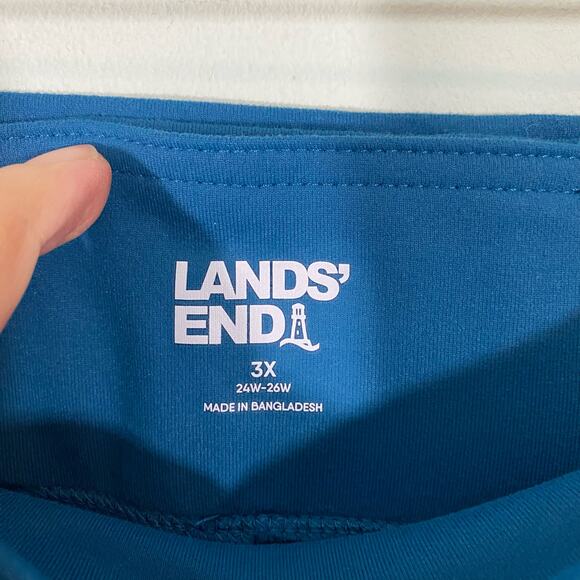 Lands' End Women's Teal Speckle Graphics Repreve Active Pants Size 3X NWT - Picture 8 of 10